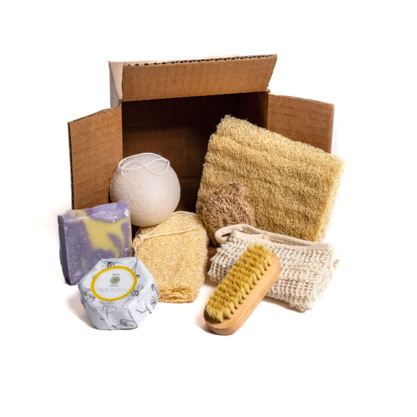Dans ce Coffret contenant 8 articles, vous découvrirez une variété de produits hydratants pour le corps. Éponge konjac Éponge Luffa 15cm Serviette Sisal Brosse à ongles Luffa 13cm Petite Éponge d'agave 1 savon avec odeur 1 savons sans odeur